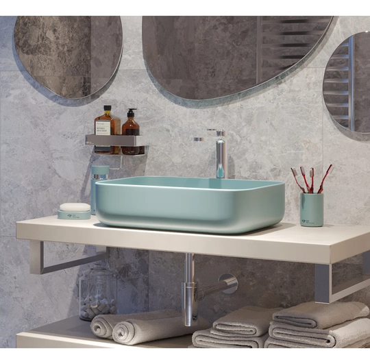 Infinitio Countertop Basin 50X39 Cm, Without Overflow, Matte Black (24310BF7669D499EB7FBD412F7C3751B)