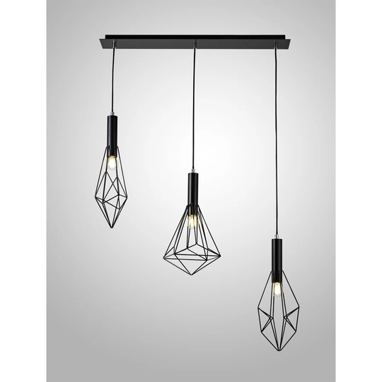 Heisey 3 - Light Kitchen Island Geometric Pendant