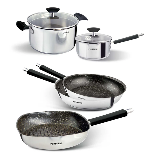 Perfecta 7 Piece Non-Stick Stainless Steel Cookware Set