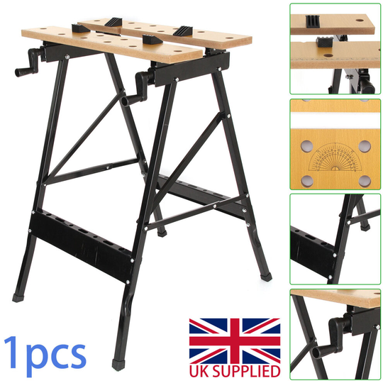 FOLDABLE WORKBENCH PORTABLE WOOD BENCH WORK CLAMPING FOLDING WORKTOP