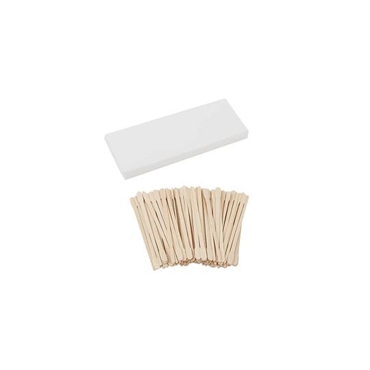 150 Pcs Wax Strips Wax Sticks Kit Including 100 Pcs Waxing Strips Wax Applicator and 50 Pcs Non-Woven Wax Strip Wooden Waxing Spatulas Wax Applic