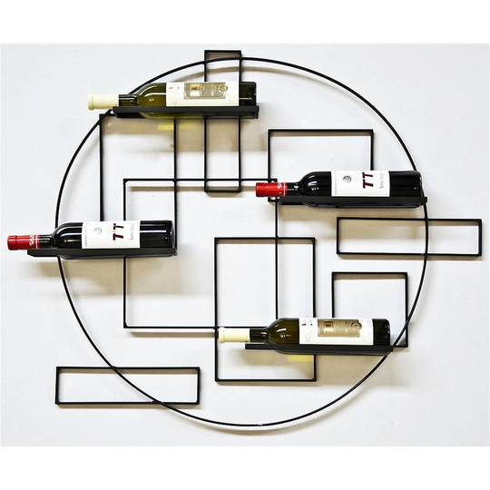 Wine Rack Wall Metal For 4 Fl.