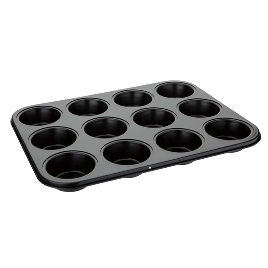 Vogue Carbon Steel Non-Stick Muffin Tray 12 Cup - [GD011]