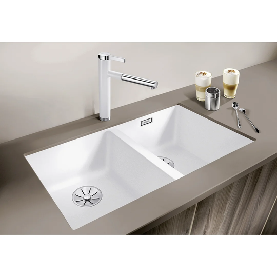 Subline 75.5 x 46cm Double Bowl Undermount Kitchen Sink