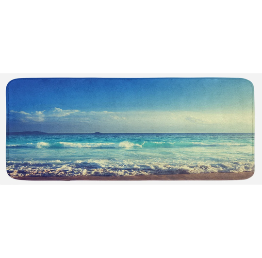 Ocean Kitchen Mat Beach Sunset Waves