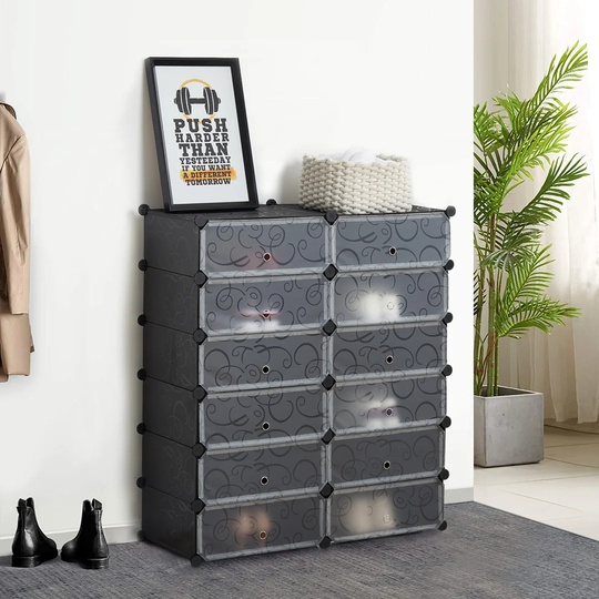 Plastic Cube Shoe Storage Organiser