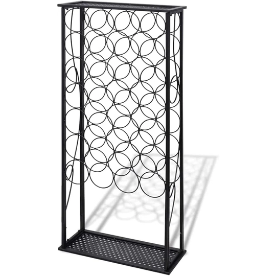 Metal Wine Rack Wine Stand For 28 Bottles