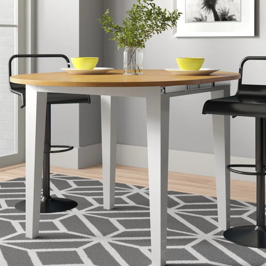Driskell 120 Cm Extendable Self-Storing Leaf Dining Table