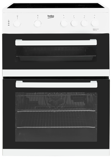 Beko KDC611W 60cm Double Oven Electric Cooker - White