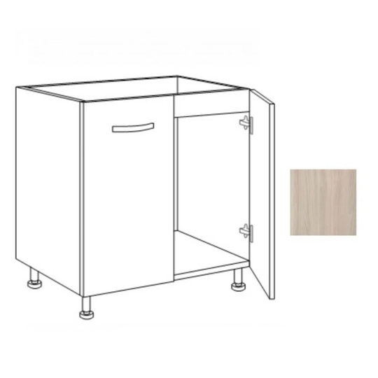 Sink Unit 80X60x82h Two Doors Elmwood