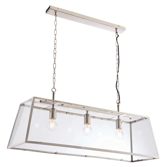 Norwalk 3-Light Kitchen Island Trapezoid Pendant