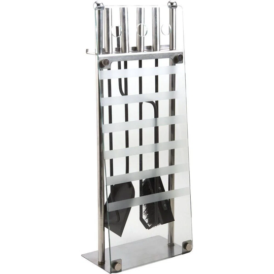 Elleri 4 Piece Metal Fireplace Tool Set