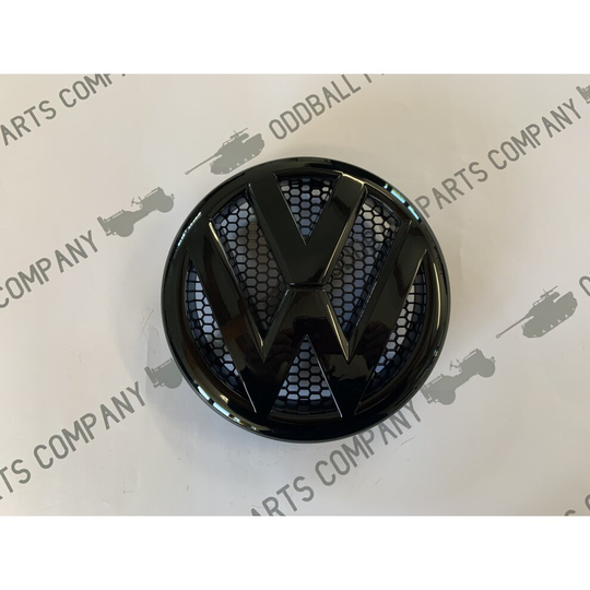 VW Transporter T5 T5.1 Front Grill Badge Gloss Black Replacement Badge
