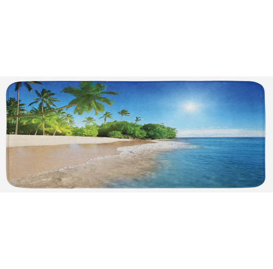 Tropic Kitchen Mat Suuny Ocean Palm Trees