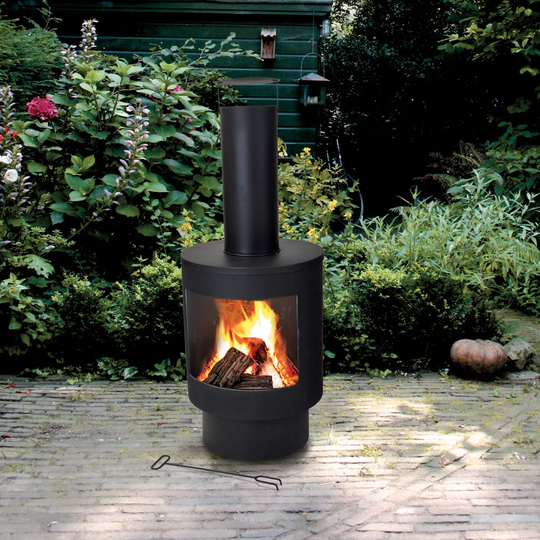 Deliah Steel Charcoal Outdoor Fireplace