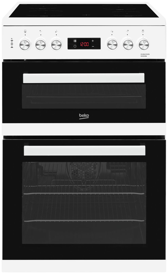Beko KDC653W 60cm Double Oven Electric Cooker - White