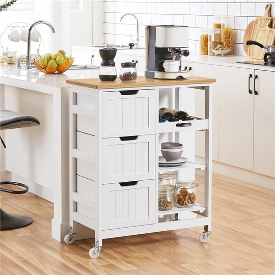 33"H Kitchen Storage Trolley