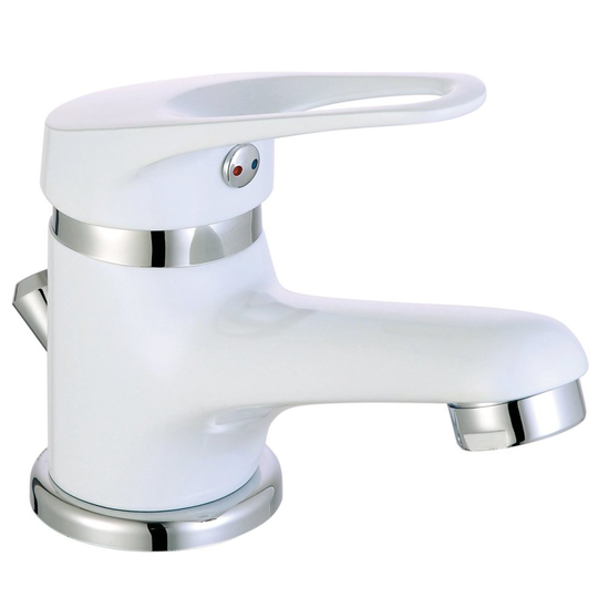 Eisl speed Single-Handle Bathroom Sink Mixer Tap, Set of 1, White, NI075SCR-W