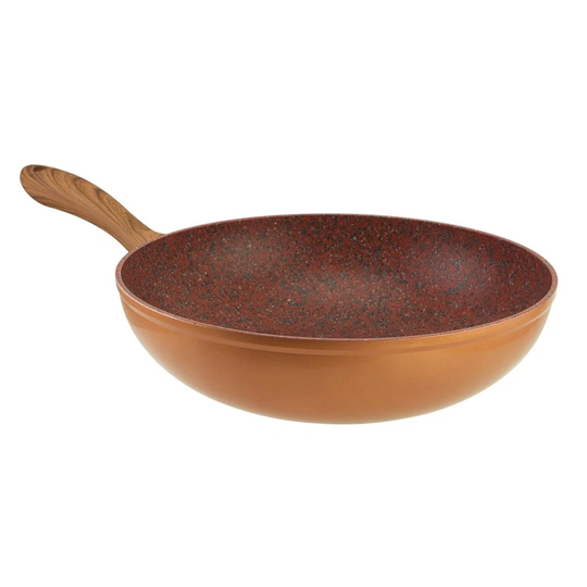 Super-Non-Stick 28Cm Copper Stone Pans Wok