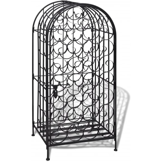 Wine Rack For 35 Bottles Metal Drink Cabinet Storage Unit Furniture