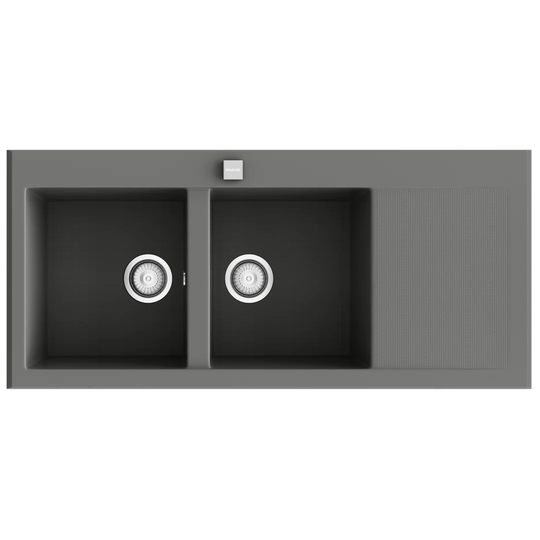 Sharan 118 Cm X 52 Cm Inset/Undermount Kitchen Sink With Right Drainer