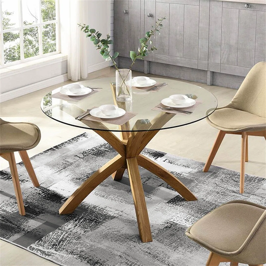 Elgine 110Cm Trestle Dining Table