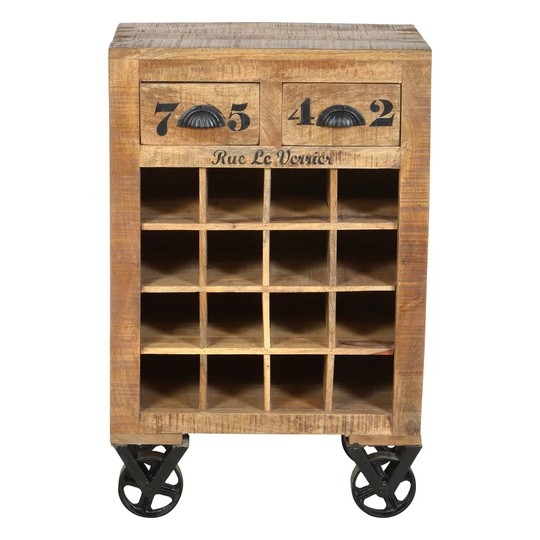 Kym Floor Wine Bottle Rack in Antique