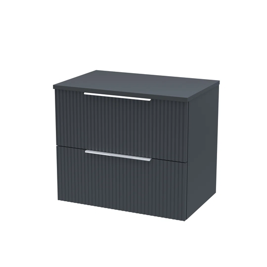605Mm Wall Hung 2-Drawer Vanity & Worktop