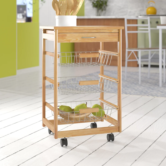Philomena Kitchen Trolley with Tile Top