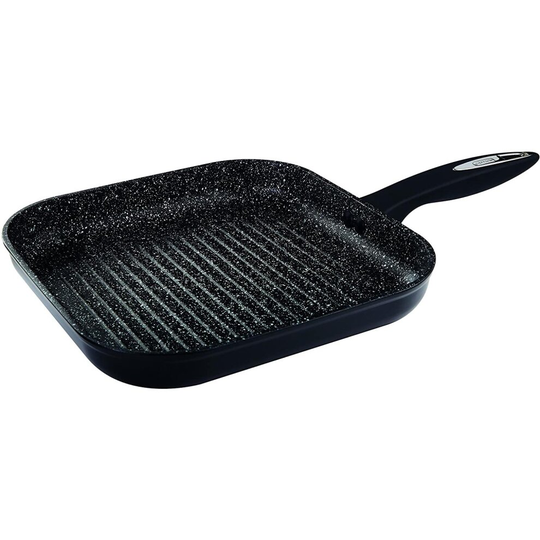 Zyliss Cook Non-Stick Square Grill Pan, Aluminium, Black, 45.1 x 26.9 x 5.7 cm