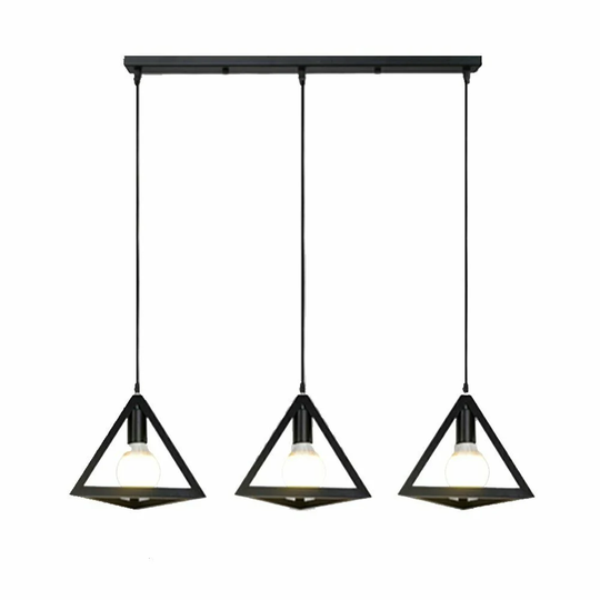 Barreras 3-Light Kitchen Island Geometric Pendant with PVC Accents