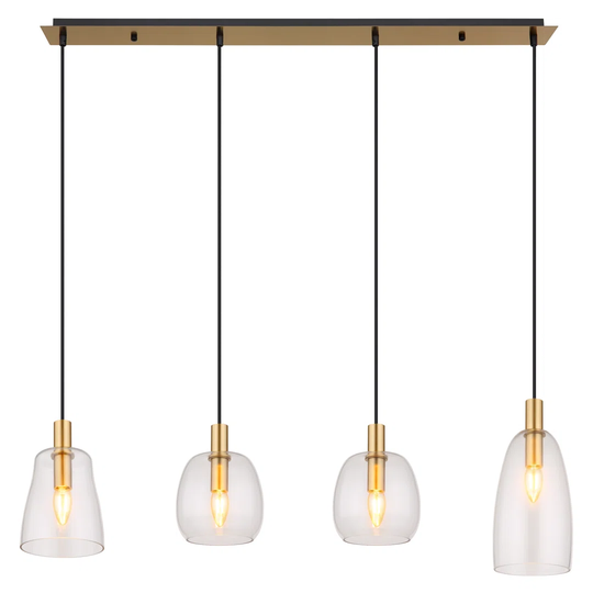 Hailley 4 - Light Kitchen Island Geometric Pendant