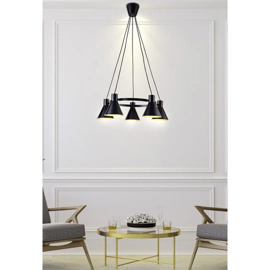 More 5-Light Wagon Wheel Chandelier