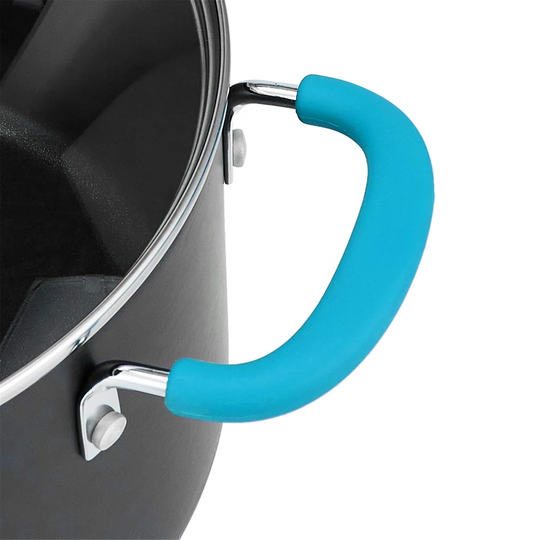 Hard Anodised Non-Stick 12-Piece Cookware Set, Turquoise