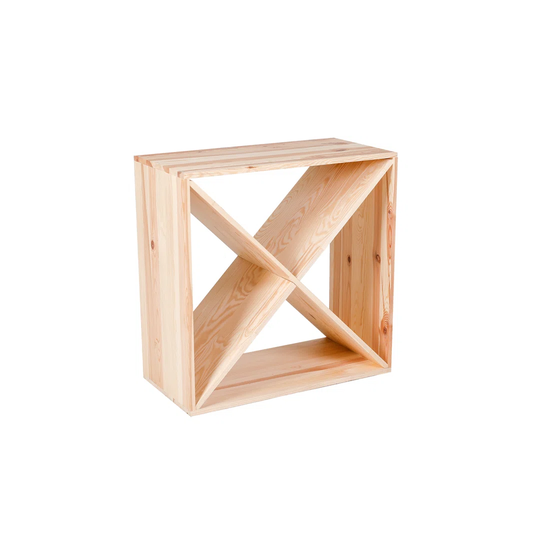 Charisse 4 Bottle Solid Wood Tabletop Wine Bottle Rack in Beige