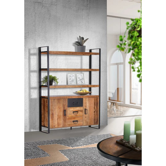 140 Cm Wide 3 Drawer Mango Solid Wood Sideboard