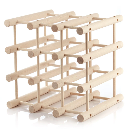 Salas 12 Bottle Floor Wine Bottle Rack in Brown