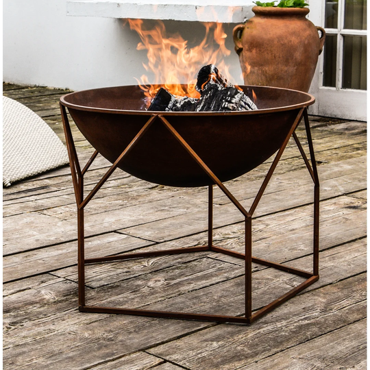 Brecken Iron Charcoal/Wood Burning Fire Pit