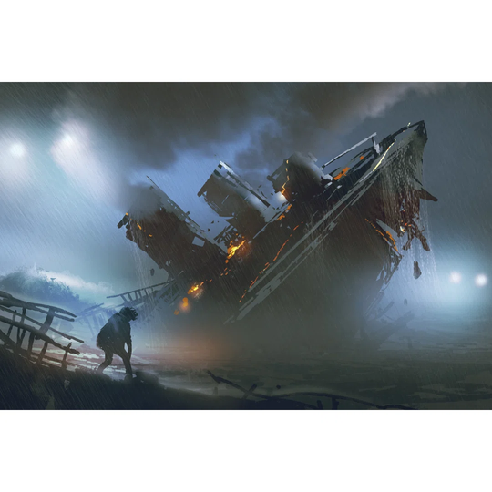 Man Escapes Sinking Ship