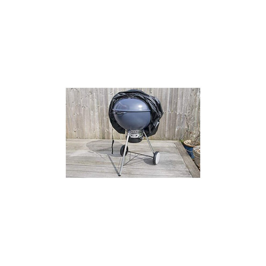 Speedwellstar Kettle Waterproof BBQ Cover Elasticated Hem Round Barbecue Heavy Duty Oxford Anti UV 105 x 110 cm Grill Cover with Drawstring & Win