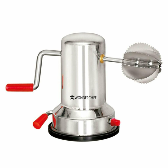 Compact Coconut Scrapper Sleek Stainless Steel Vacuum Base Manual Grater Silver