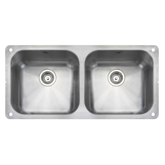 Classic 48cm x 46cm Stainless Steel Reversible Undermount Kitchen Sink