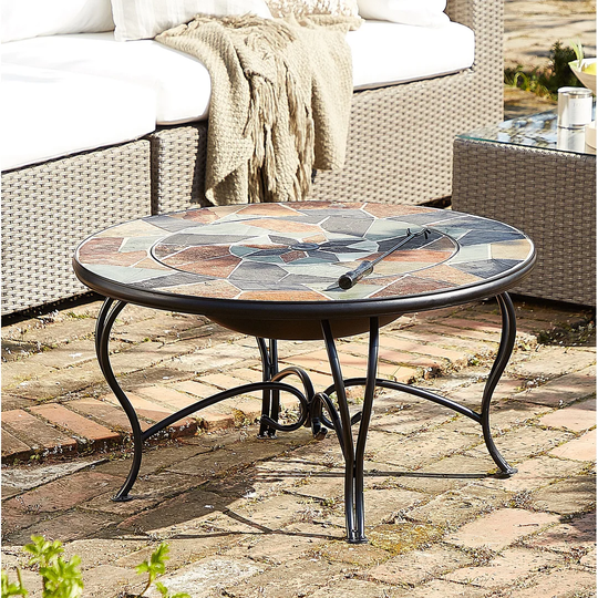 Carrie 50Cm H x 80Cm W Steel Charcoal Outdoor Fire Pit with Lid