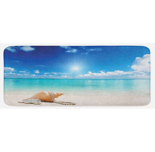 Seashells Kitchen Mat Seashells Tropical Beach