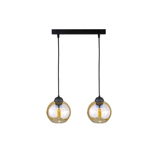2-Light Kitchen Island Globe Pendant