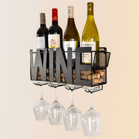 Design Wall Mounted Metal Wine Rack