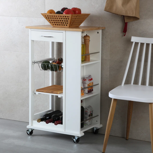 Harrison-Lee 50 Cm Kitchen Trolley with Locking Wheels