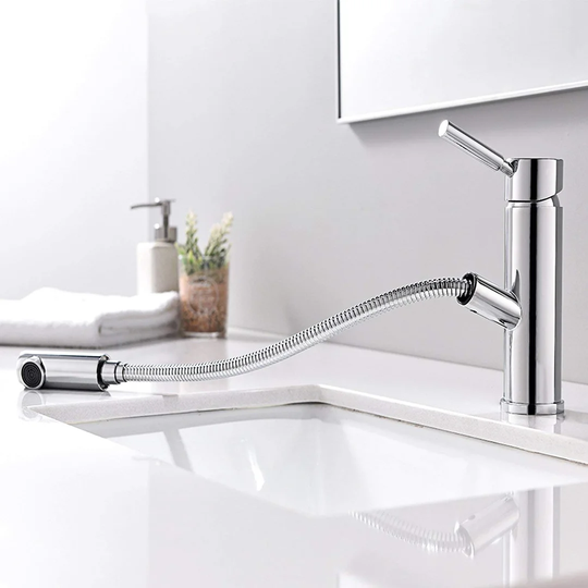 Kitchen Faucet, Faucet, Sink Table With Pull-Out Single-Lever Mixer
