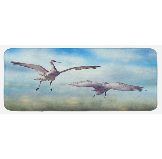 Cranes Kitchen Mat Sandhill Birds In Florida