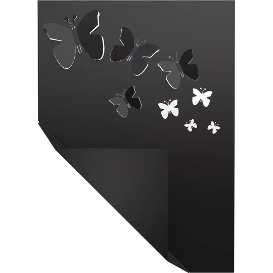 Wall-Mounted Ethanol Fireplace Papa Morpho Black